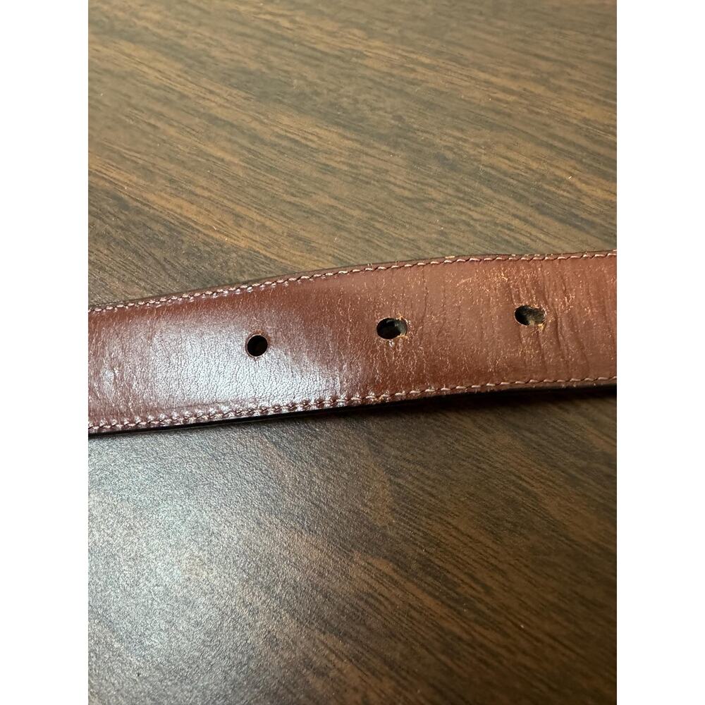 Vintage Coach Mens Dark Brown Leather Belt Size 34 - Picture 10 of 10